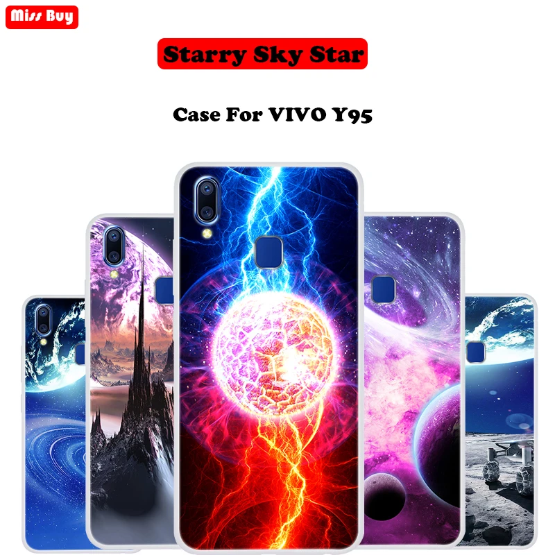 6.22&quot For VIVO Y95 Y91 Case Soft Silicone Cover Fundas for Ultra Slim Starry Coque Y 95 91 Funda VIVOY95 |