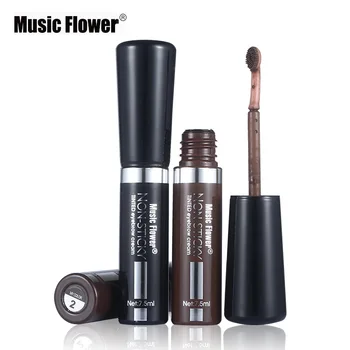 

1Pcs Black Eyebrow Dye Cream Mascara Gel Long-lasting Music Flower Waterproof Brown Eye Brow Enhancer Pen Cosmetics With Brush