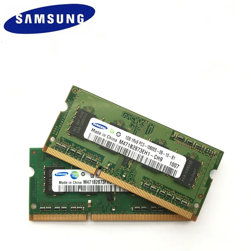SAMSUNG DDR3 1 ГБ PC3 10600S 1333 МГц Гб Память для ноутбука 1G модуль SODIMM RAM|1rx8 pc3|ddr3 1333mhzpc3 10600s |