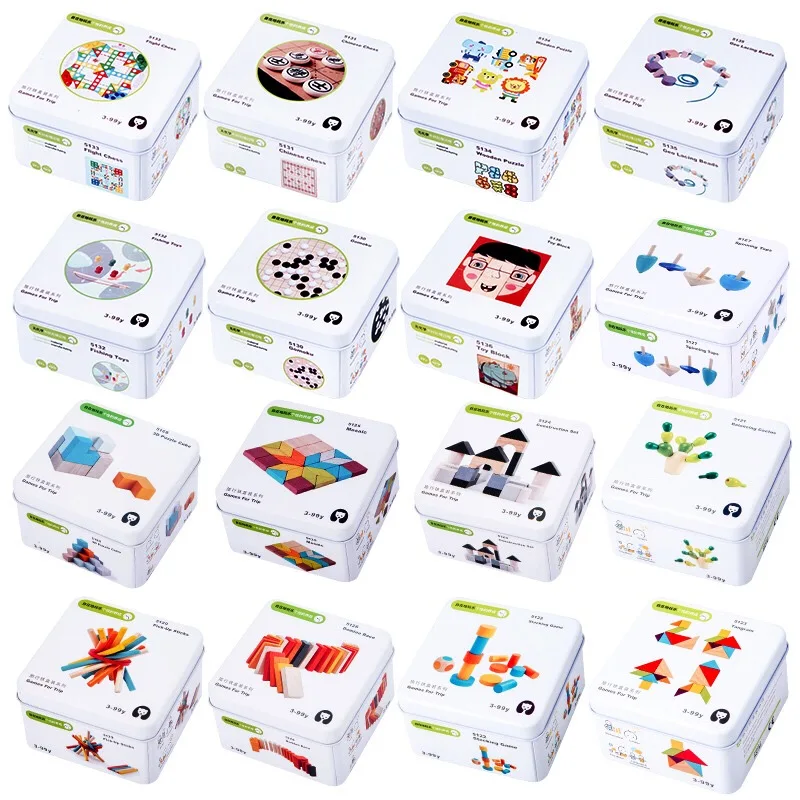 Детская развивающая головоломка кубик с металлической коробкой|Пазлы| |