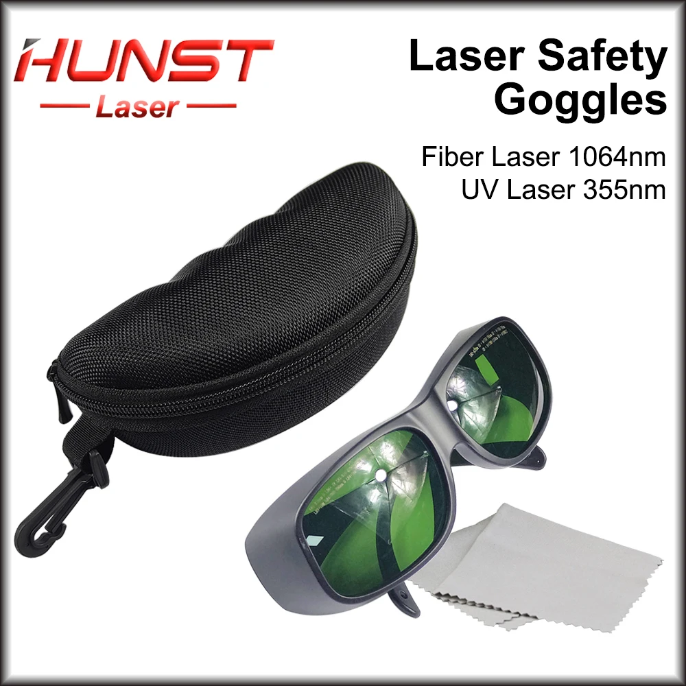 Hunst 1064nm UV355 레이저 안전 고글 보호 안경 보호용 안경 180-420nm 750nm-1100nm YAG 파이버 레이저용