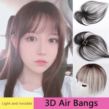 MUMUPI, новинка, обновленная 3D воздушная челка, короткая челка, волосы для наращивания, прямые синтетические натуральные накладные волосы