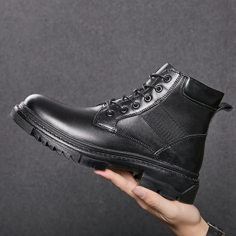 

big size 48 men snow boots High Quality Men genuine Leather Ankle Boots Handmade Outdoor Vintage Men plush Warm winter boots s5