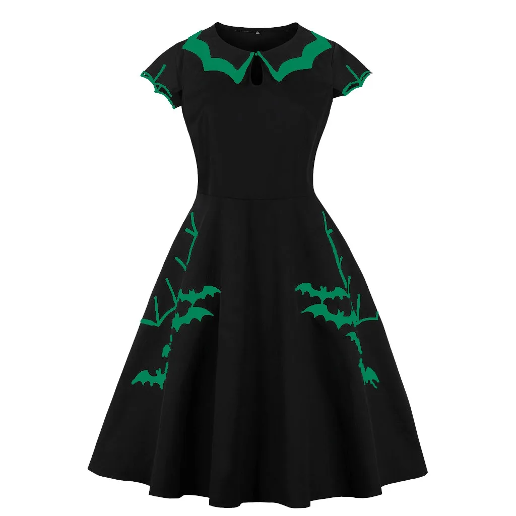 halloween Solid color dress women autumn Lace Half Sleeve Bodycon Cocktail Party Mini Dresses vestidos largos verano#ZC