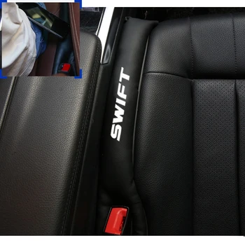 

For Suzuki Swift 2pcs PU Leather Fillers Spacer Filler Slot Plug Car Seat Gap Pad Car Accessories