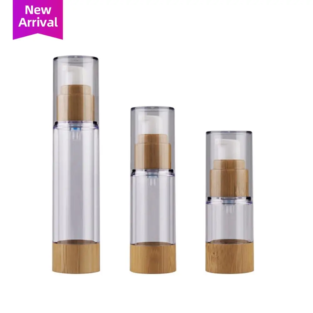 15ML30ML50ML бамбук Вакуумная бутылка лосьон косметический тональный насос пустой