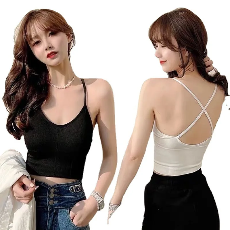 II famous Beautiful back wrapped chest women's seamless gathering anti-glare tube top without steel ring bottoming underwear