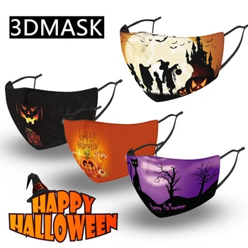 

For Halloween Reusable Hygiene Face Mask 3D High Grade Protective Washable Masks With 5 Ply Filter Anti Dust PM 2.5 Mouth Mask