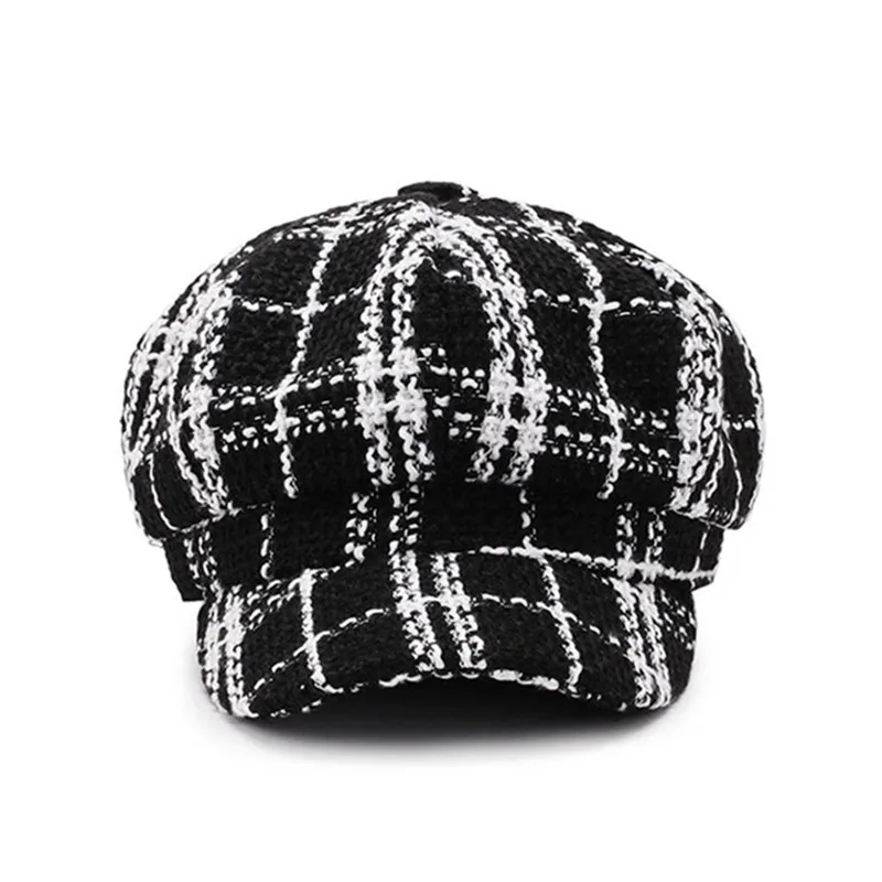 SILOQIN берет для женщин осень зима тренд мода ткань в клеточку береты Snapback Регулируемый размер элегантные женские брендовые шапки Gorras