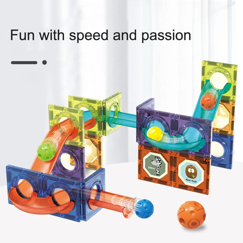 Magnetic Building Blocks Magnet Maze Ball Track Blocks Magnetic Designer Construction Set Educational Toys For Children Gift magnetic building blocks magnetic assembly toy