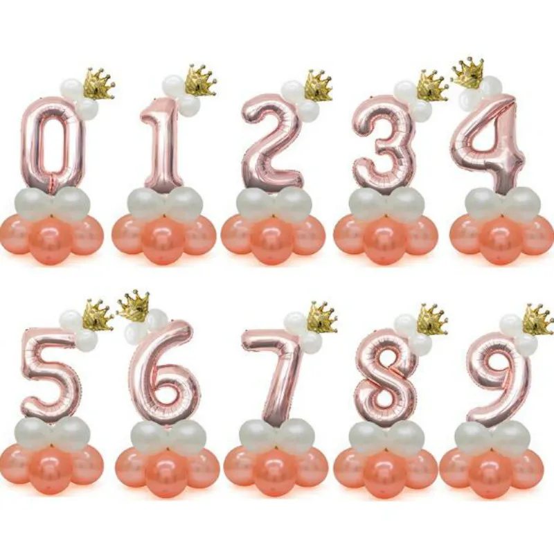 Numbers Birthday Balloons Sets 32inch Air Helium Number Balloon Baby Shower Party DIY Decoration 20011102