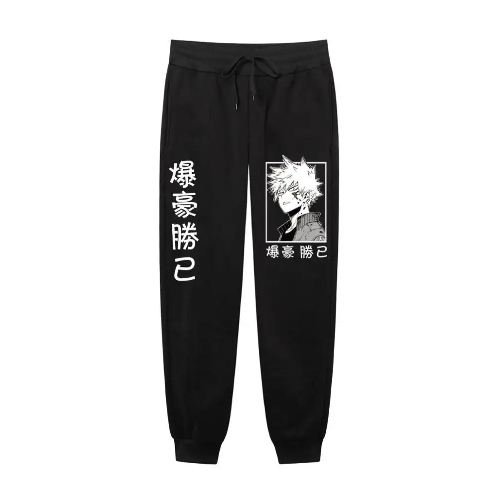 Mens Pants Male Trousers Print Joggers Academia Harajuku Anime Japanese Katsuki Bakugo
