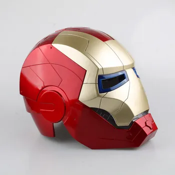 

1Pc High Quality LED Ironman Fer Homme Casque Full Face Ouverte Casque ABS Iron Man Cosplay Helmet Mask
