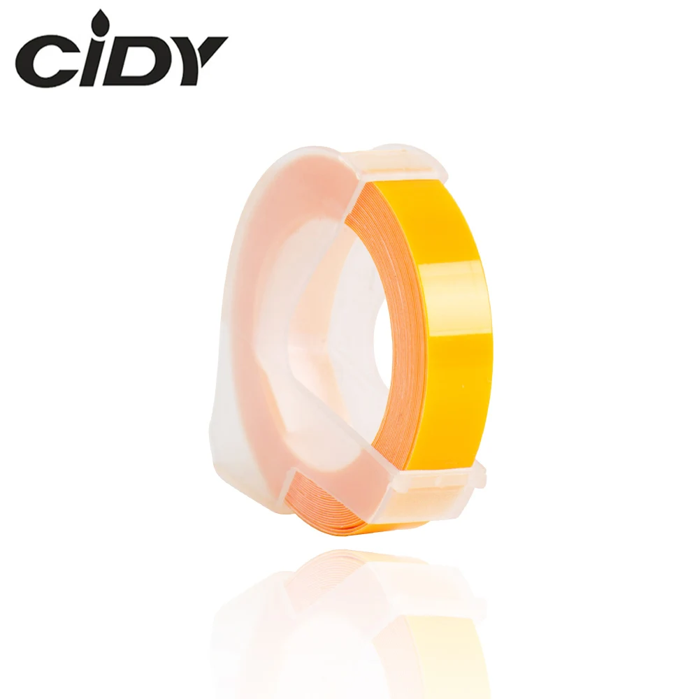 CIDY 1pcs Yellow color Compatible for DYMO 1610 12965 1880 label maker 3D Plastic Embossing Xpress Label 9mm*3m MOTEX E101 | Компьютеры и