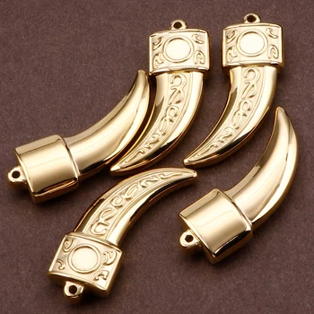 

5Pcs/Lot Solid Stainless Steel Crescent Pendant For DIY Necklaces Keychain Bracelets Jewelry Making Supplies Name Logo Engrave