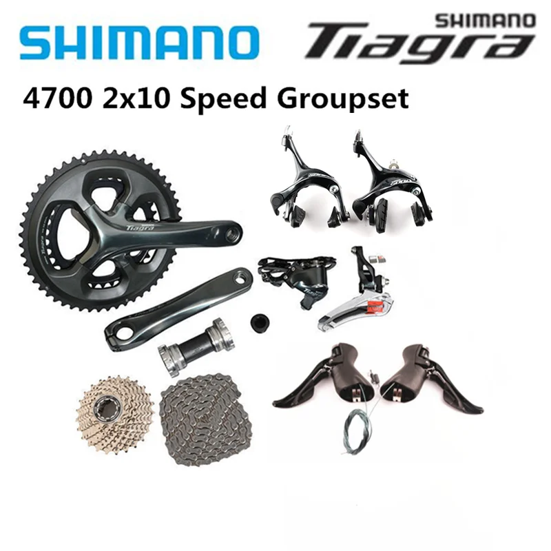 Shimano Tiagra 4700 дорожный 165/170/172.5/175 мм переменного тока 50 34T 52 36T велосипед Fullset 2x10 Скорость указано переключения