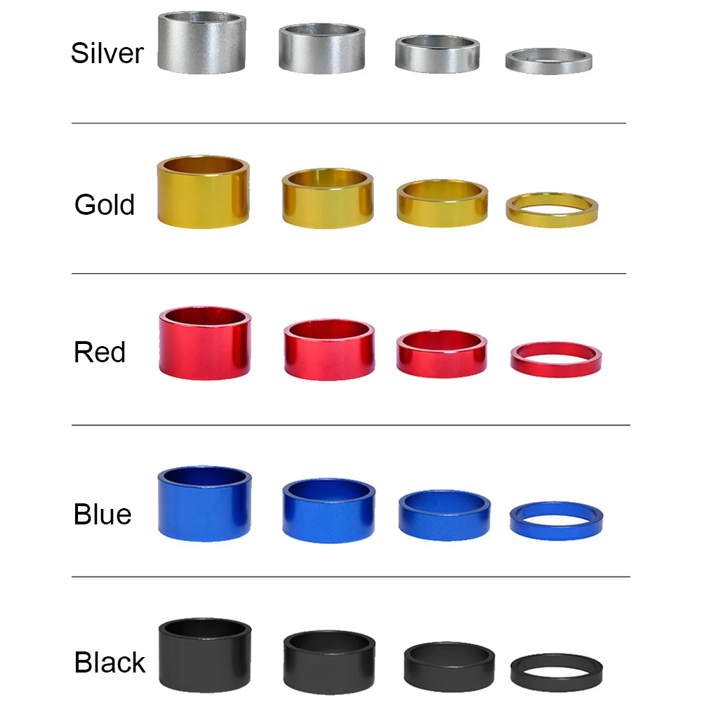 4Pcs/Set Aluminum Alloy Bike Headset Washer Mountain Bicycle Front Fork Washer Bike Stem Handlebar Spacers Rings Gasket