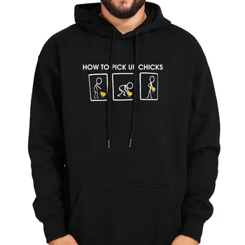 

How To Pick Up Chicks Hoodie Funny Hoodies Long Sleeve Fashion Fall Sweatshirts Autumn Winter Warm Thick Plus Velvet Coat