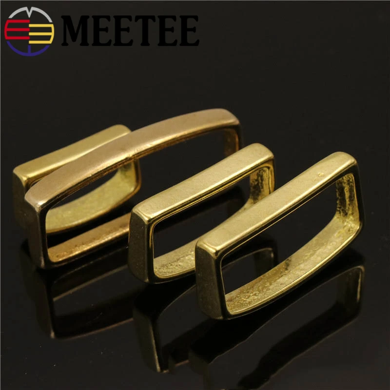 2 шт. Meetee 20 мм 25 32 40 пряжка для ремня из чистой меди латунные ремни петля