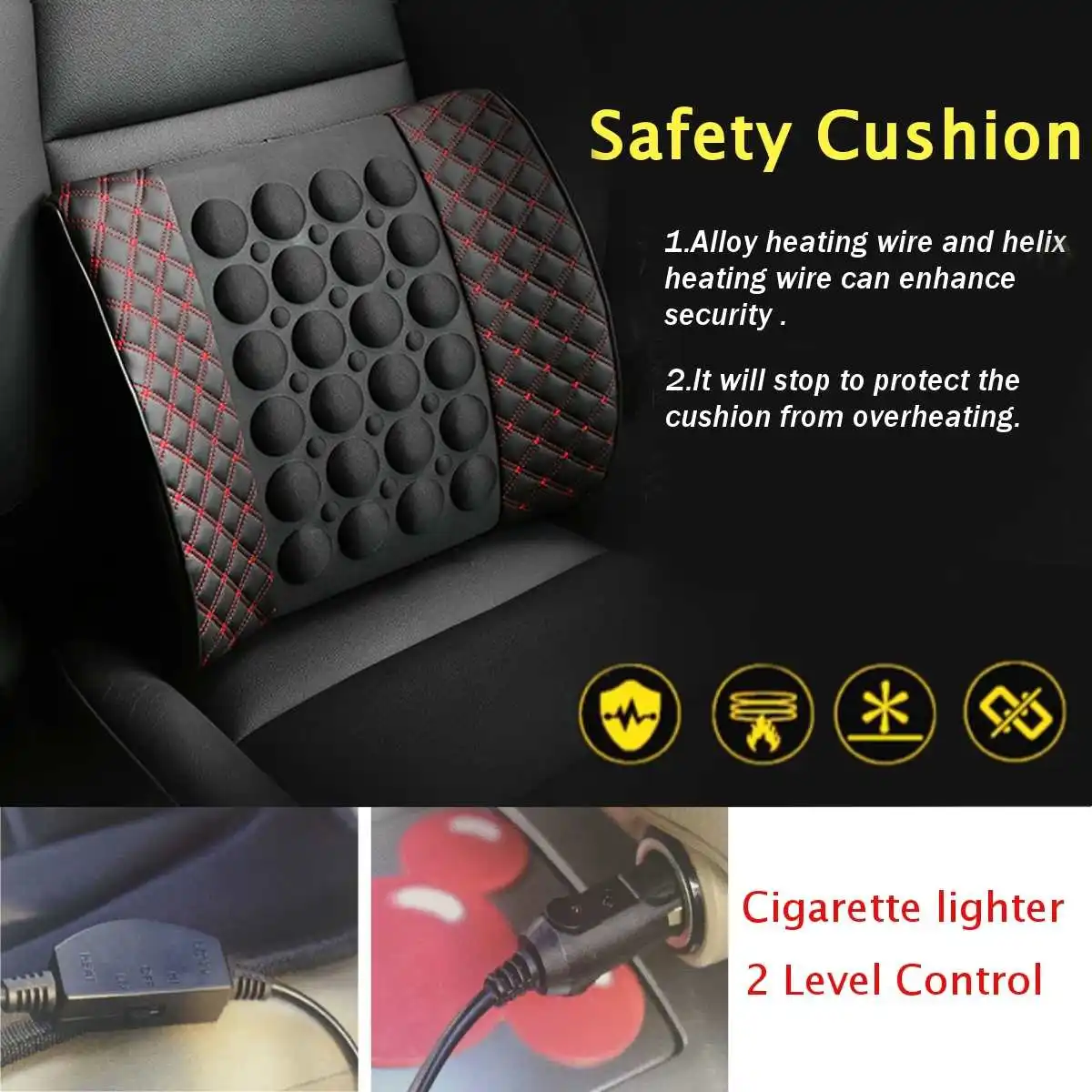 Oreiller de Massage lombaire électrique pour voiture, Support de dossier de  siège de voiture, coussin de Massage vibrant pour la maison et le bureau -  AliExpress