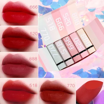 

CmaaDu Diamond Velvet Lipstick Smooth Pigment No Fading Non-stick Lip Stick Moisturizing Waterproof Lasting Lip Makeup TSLM1