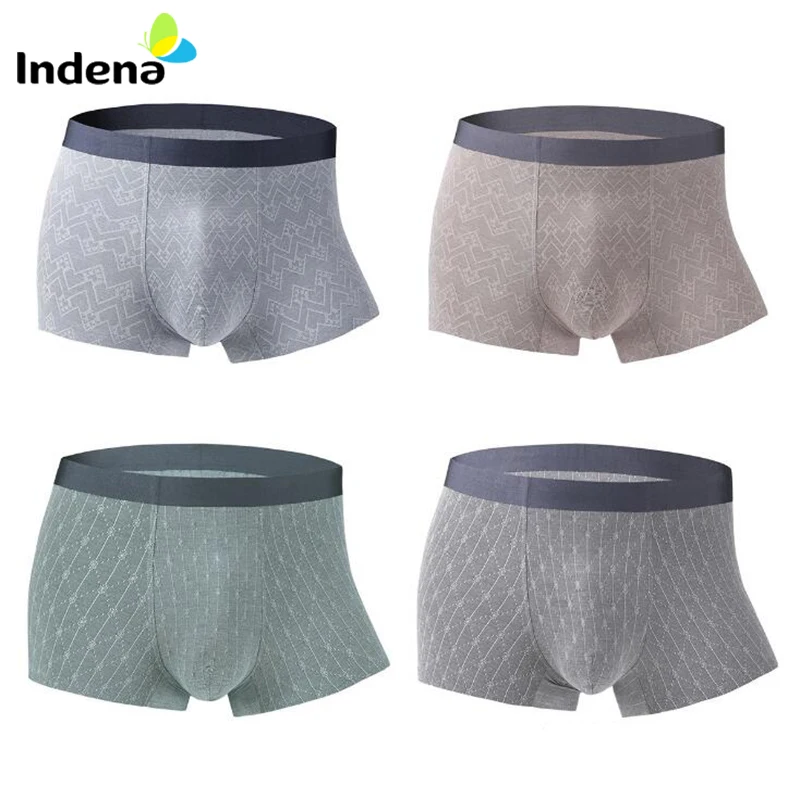 

4pcs/set Brand New Underwear Men Brief Sexy Modal Boxer Panty Plus Size L-3XL ropa interior hombre