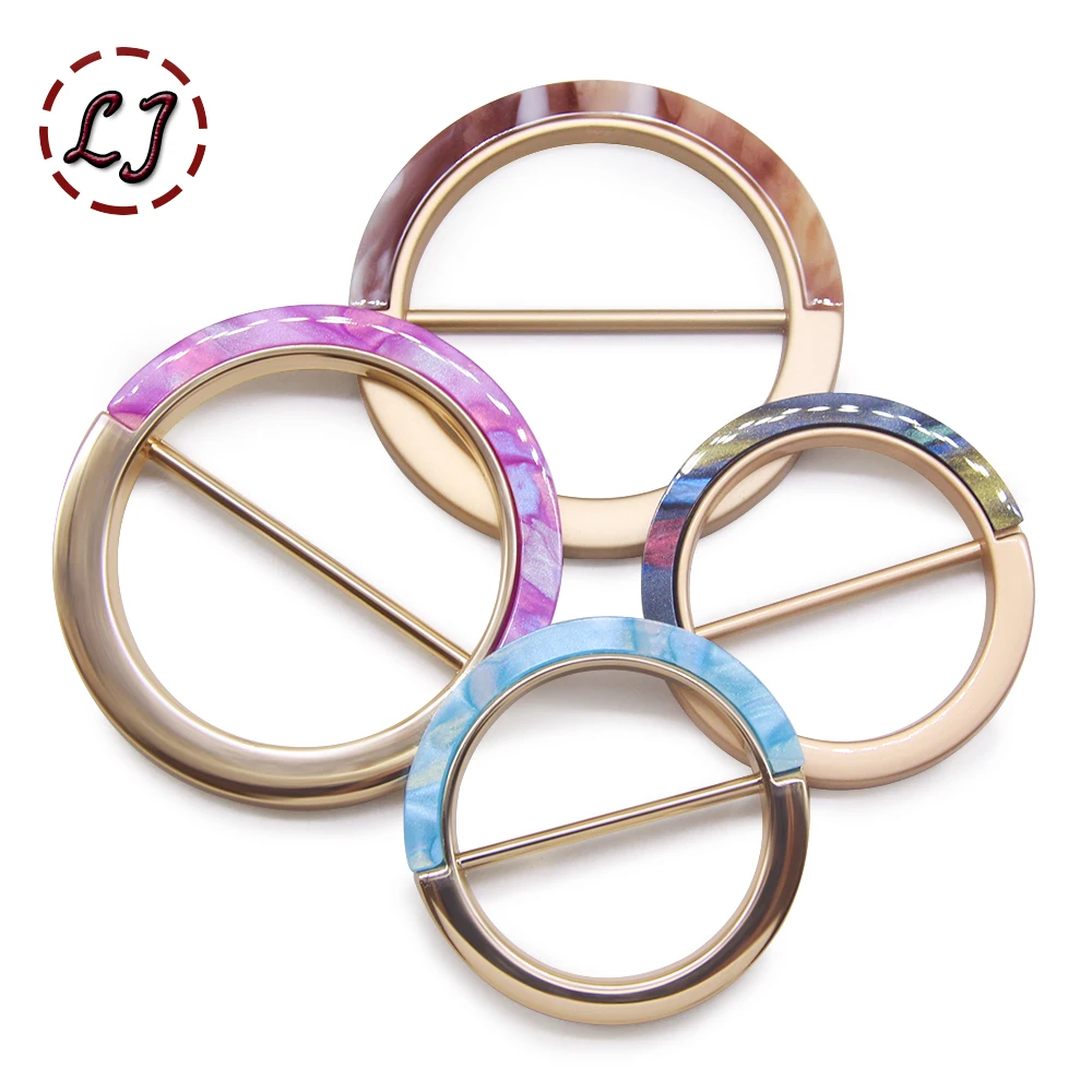 New 35/40/45mm Fashion Metal Resin Belt Buckles Crafts Decoration Buckles For Women Overcoat Windbreaker DIY Sewing Accessories