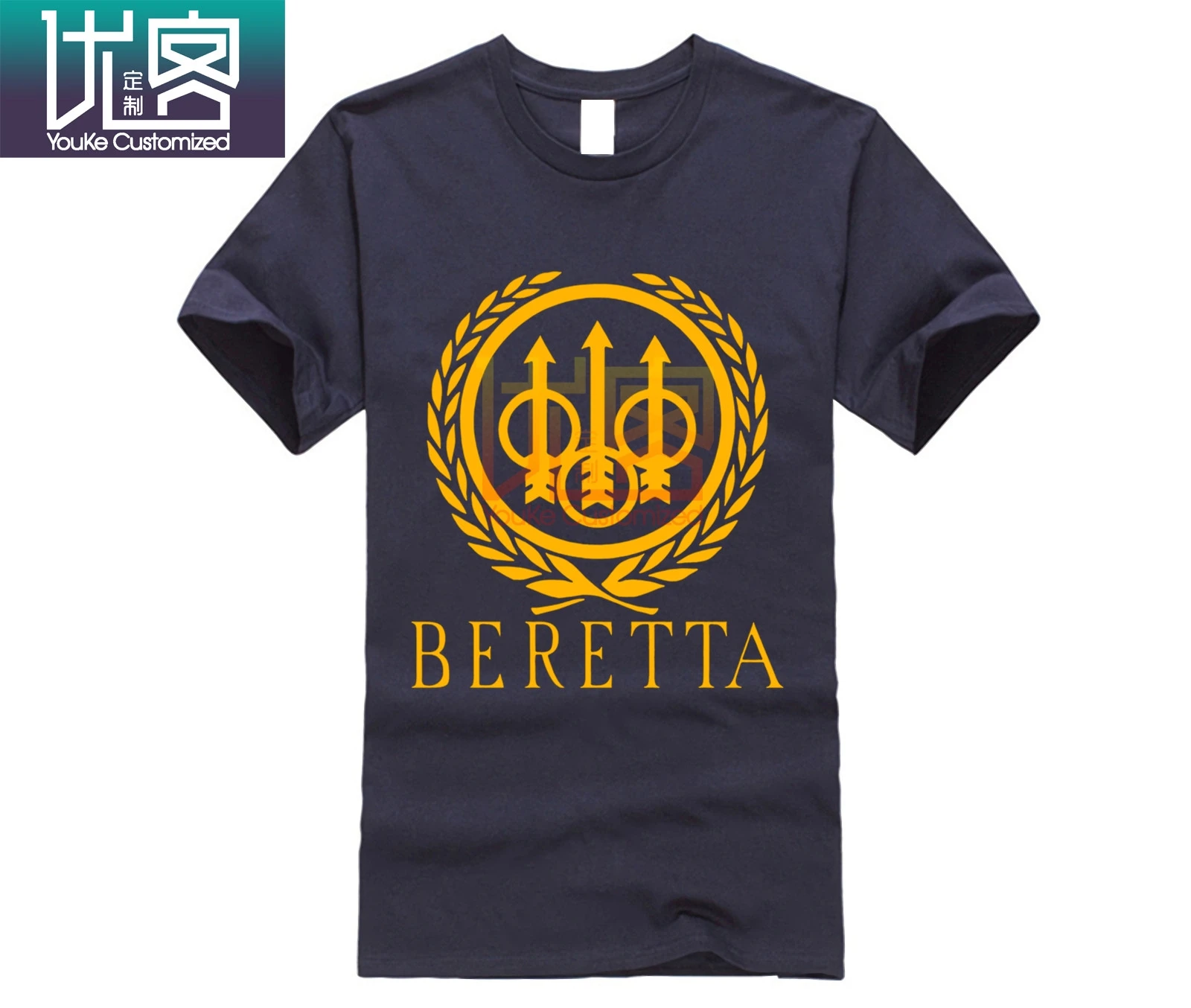 Новинка, Мужская футболка с логотипом beretta,, круглый вырез, хлопок, принт на заказ, высокое качество, брендовая футболка унисекс