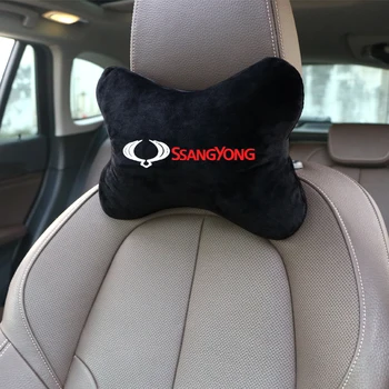 

1pcs brand new arrival car neck pillows both side single headrest fit for Ssangyong kyron rexton korando actyon car styling