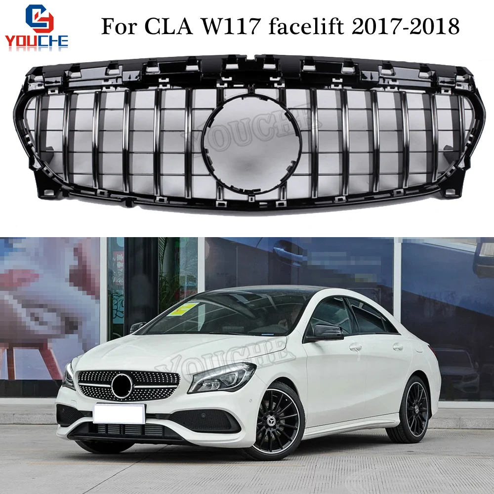 GT R модель для Mercedes W117 гриль C117 X117 подтяжка лица- передняя решетка бампера сетка CLA180 CLA200 CLA250 CLA45