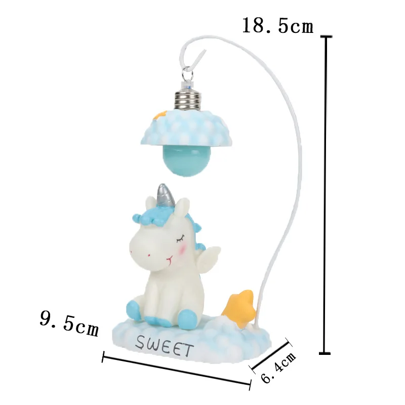Unicorn Night Light for Children Kid Girl Boy Bedroom Bedside Table Lamp Cute Cartoon LED Night Lighting Decoration Bedside Lamp