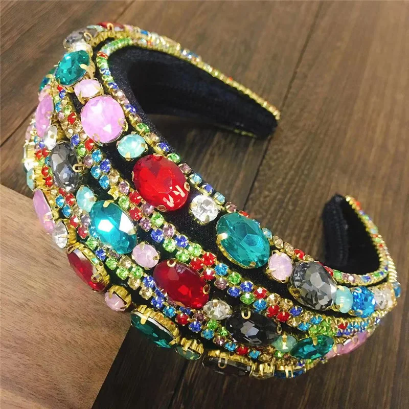 Women's Baroque Crystal Rhinestone Headband - Padded Hairband, Crown Accessory 8 thumbnail image