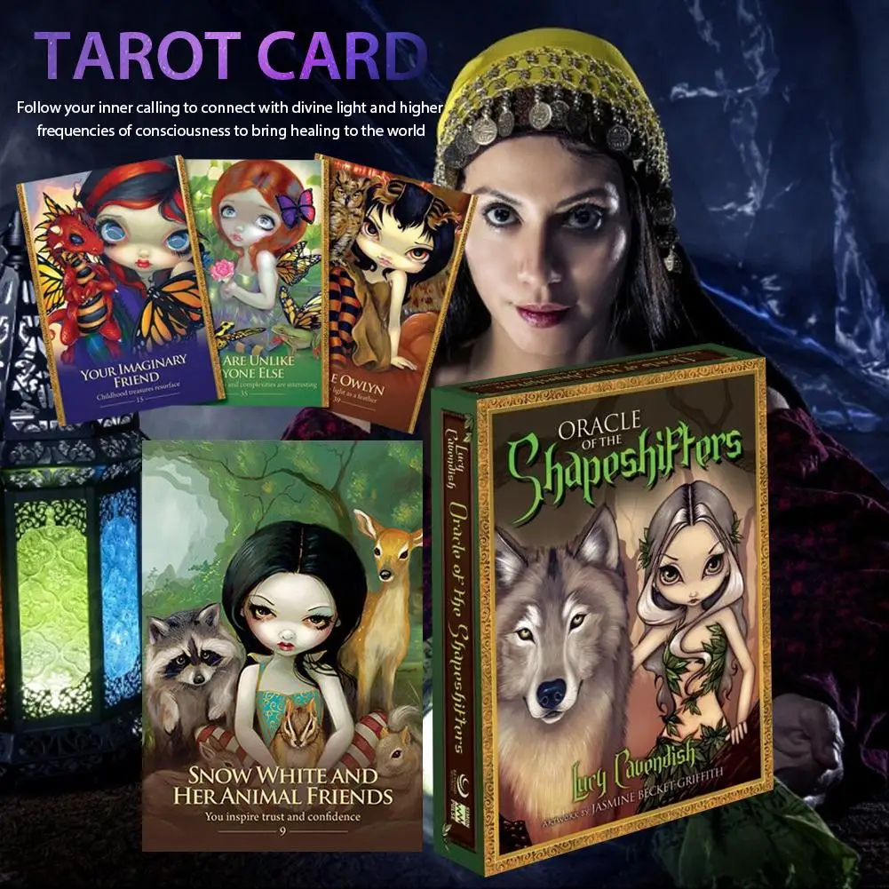 45 шт./компл. Oracle Of The Shapeshifters Карты Таро набор забавных открыток с английской гидой