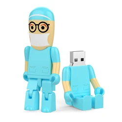 Biyetimi – clé USB 128 créative docteur in green, support à mémoire de 4gb 8gb 16GB 32GB 64GB 2,0 GB, lecteur flash 
