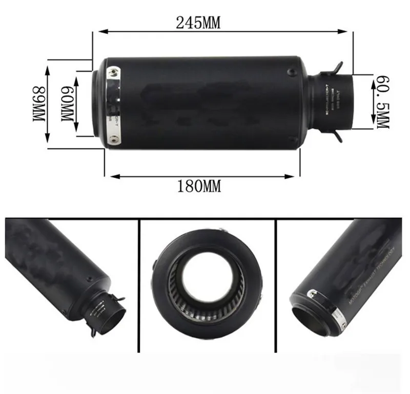 Универсальный 51/61 мм Akrapovic Мотоцикл выхлопная труба с DB killer для s1000rr z1000 CB1000r gsxr650 R1ktm exc k6 k7 ATV