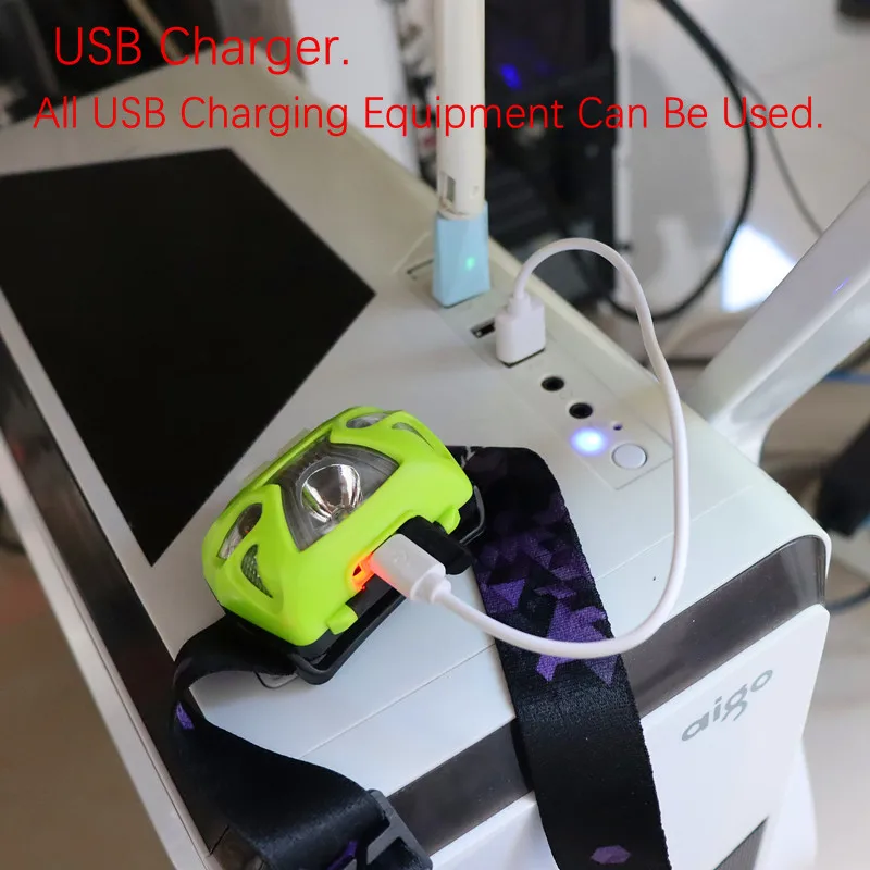 Налобный фонарь с аккумулятором USB перезаряжаемый светодиодный инфракрасный