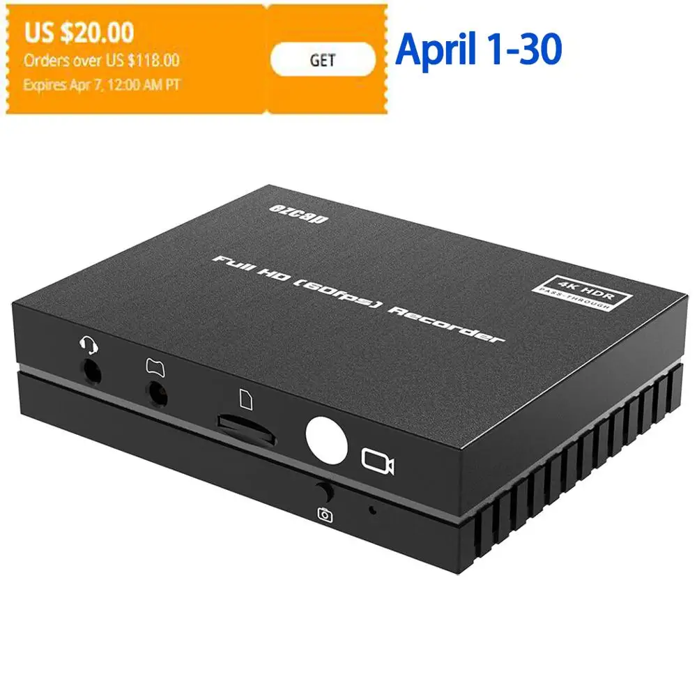 Y&H HDMI Game Capture Card HD Video Capture 1080P 60FPS HDMI Video
Recorder for Xbox One,PS4,Wii U,Nintendo Switch,LiveTV, DVR