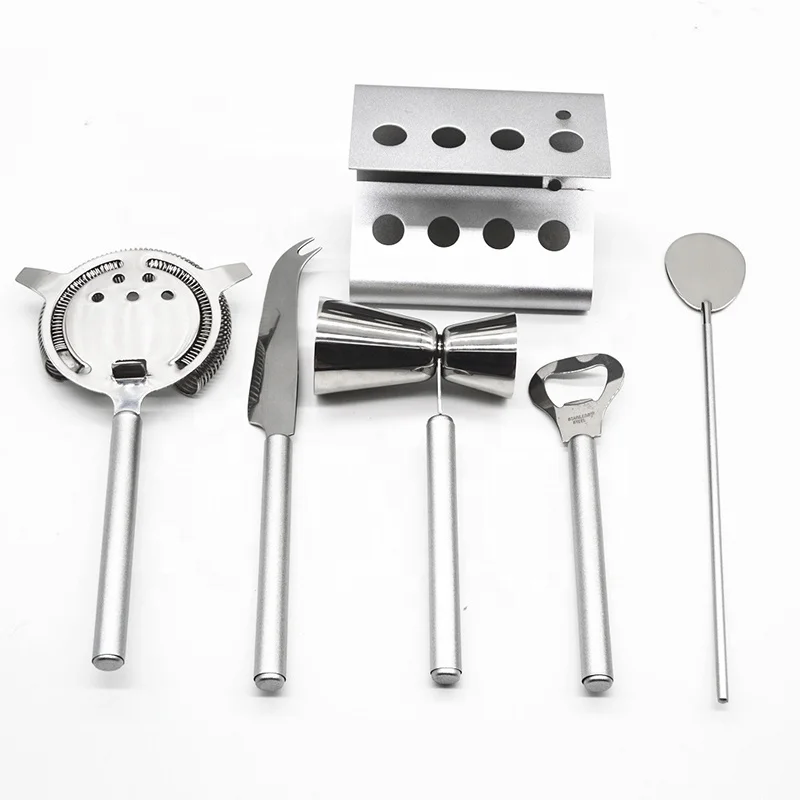 Wholesale Multi-color Stainless Steel 5pcs Cocktail Home Tool Bar set