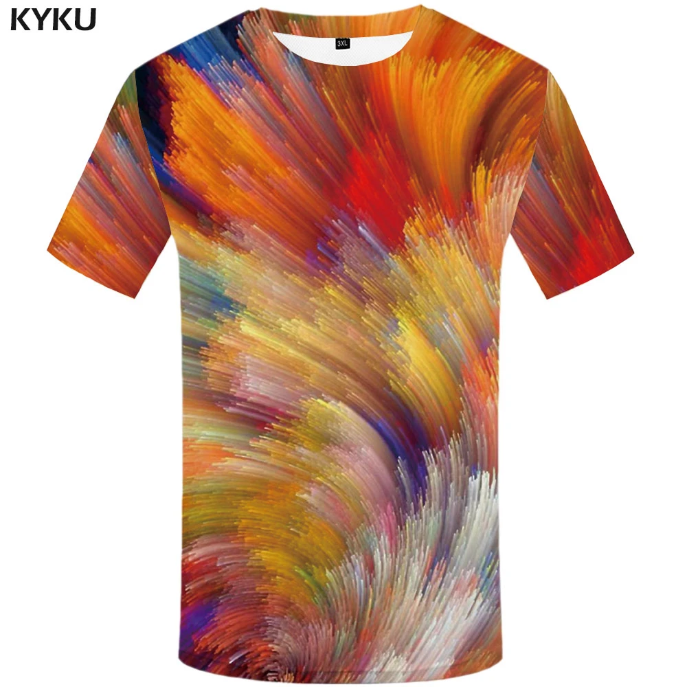 Camiseta con dibujo 3d para hombre, camisetas divertidas de Graffiti, camisetas abstractas, ropa de Anime colorida en 3d, camiseta Harajuku impresa|Camisetas| AliExpress