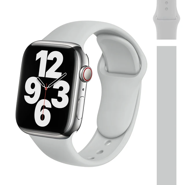 Silicone Strap Watch Compatible Apple Watch Band 45mm 44mm 41mm for bracelet iWatch 40mm 38mm correa apple watch series 7 6 5 SE 11