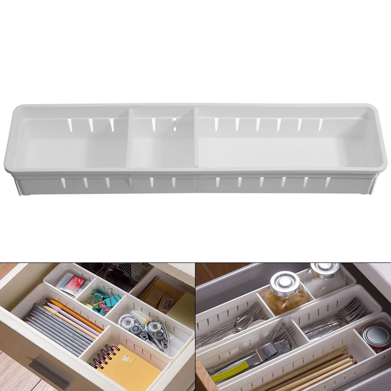 

Mayitr 1pc Adjustable Drawer Organizer Plastic Storage Box Home Kitchen Board Divider Makeup Holder For Home Container Tool