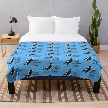 

Crazy Magpie Lady Blanket Wool Flannel Plush Blanket Bedspread For office Sherpa Blanket Couch Quilt Cover Travel