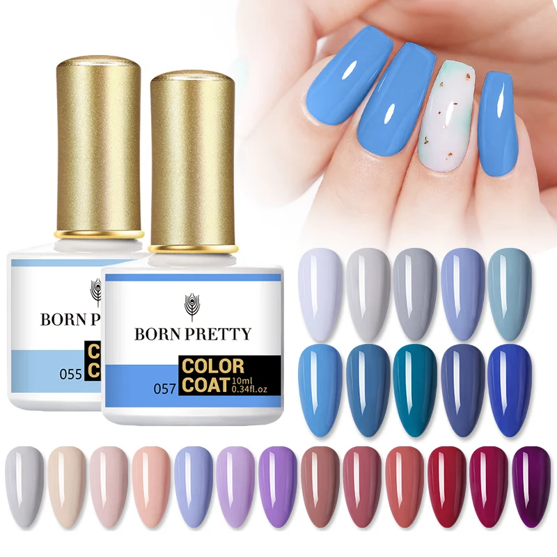 

BORN PRETTY 10ml Gel Nail Polish 60Colors Blue Series Semi Permanent UV LED Gel Polish Laser Glitter Soak Off Nail Art UV Gel