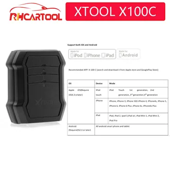 

XTOOL X100C Auto Key Programmer for Ford for Mazda for Peugeot for Citroen 4 in 1 pin code reader Xtool X100C for Android IOS