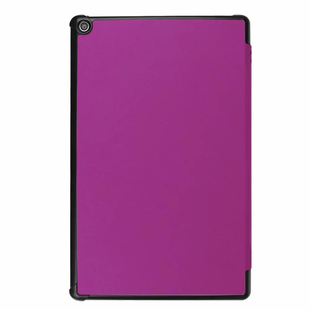 Purple Ультра тонкий магнитный стенд из искусственной кожи чехол для Amazon Fire HD 10 HD10 / 10,1 дюймов планшет Авто спящий чехол - Цвет: Purple