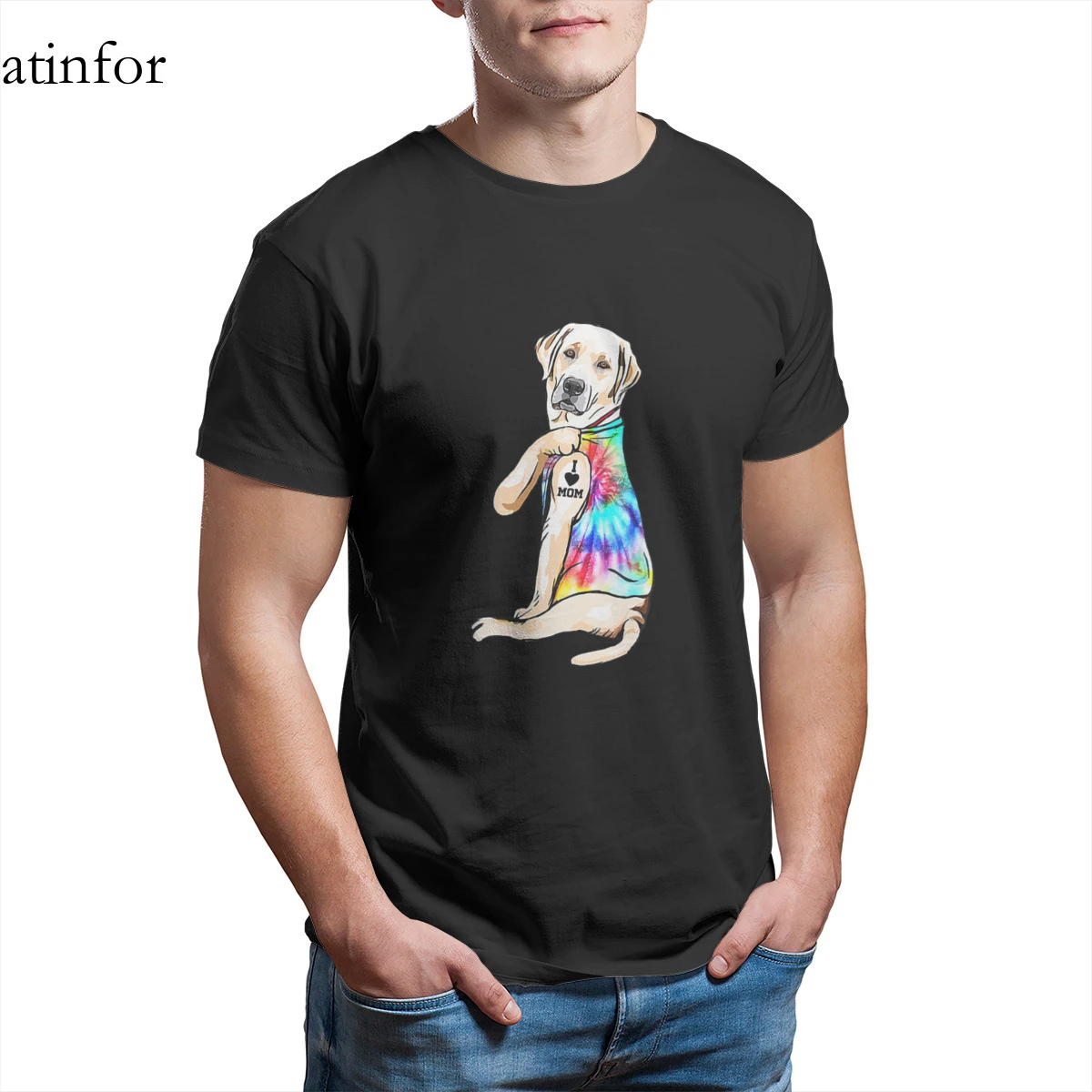 Labrador Retriever Hund Tattoo Ich Liebe Mom Mutter Der T Shirt Custom Vintage Paare Passenden Tops 4xl 5xl 6xl Tees 16178 T Shirts Aliexpress