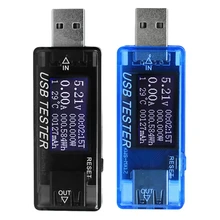 Fashion7 – testeur multifonction Mx17 Usb, voltmètre, ammètre, tension actuelle, moniteur de capacité, noir et bleu, 2 pièces