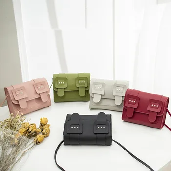 

women bag 2020 new summer Korean PU Flap Fashion Solid Hasp Soft Shoulder Bags minibag phone bag purse ladylike
