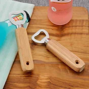 

New Kitchen Bottle Opener Wooden Handle Beer Openers Bar Tools Soda Beer Bottle Opener Tool