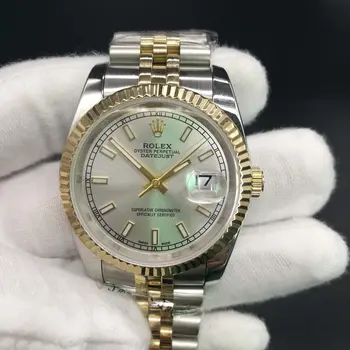 

Hot luxury watch men AAA 36mm automatic mechanical No battery sweeping Date JUST stainless steel watches 2813 136